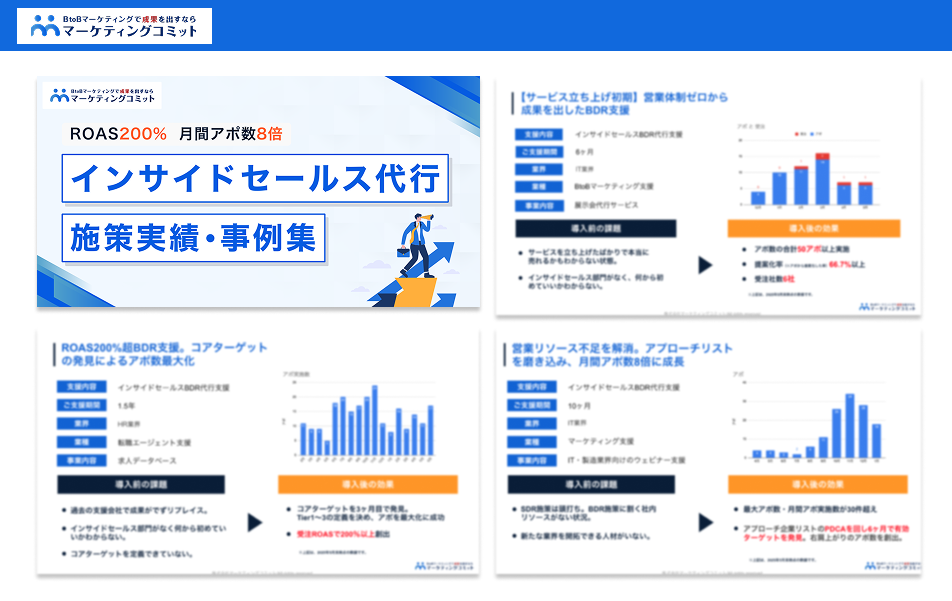 インサイドセールス代行施策実績・事例集